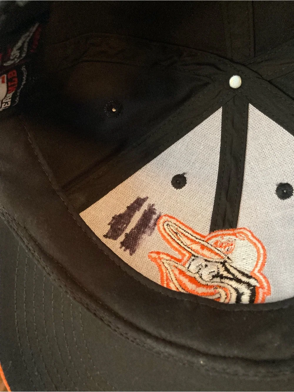 Black & Orange Baltimore Orioles Baseball Hat Cap Embroidered Bird Mascot Youth